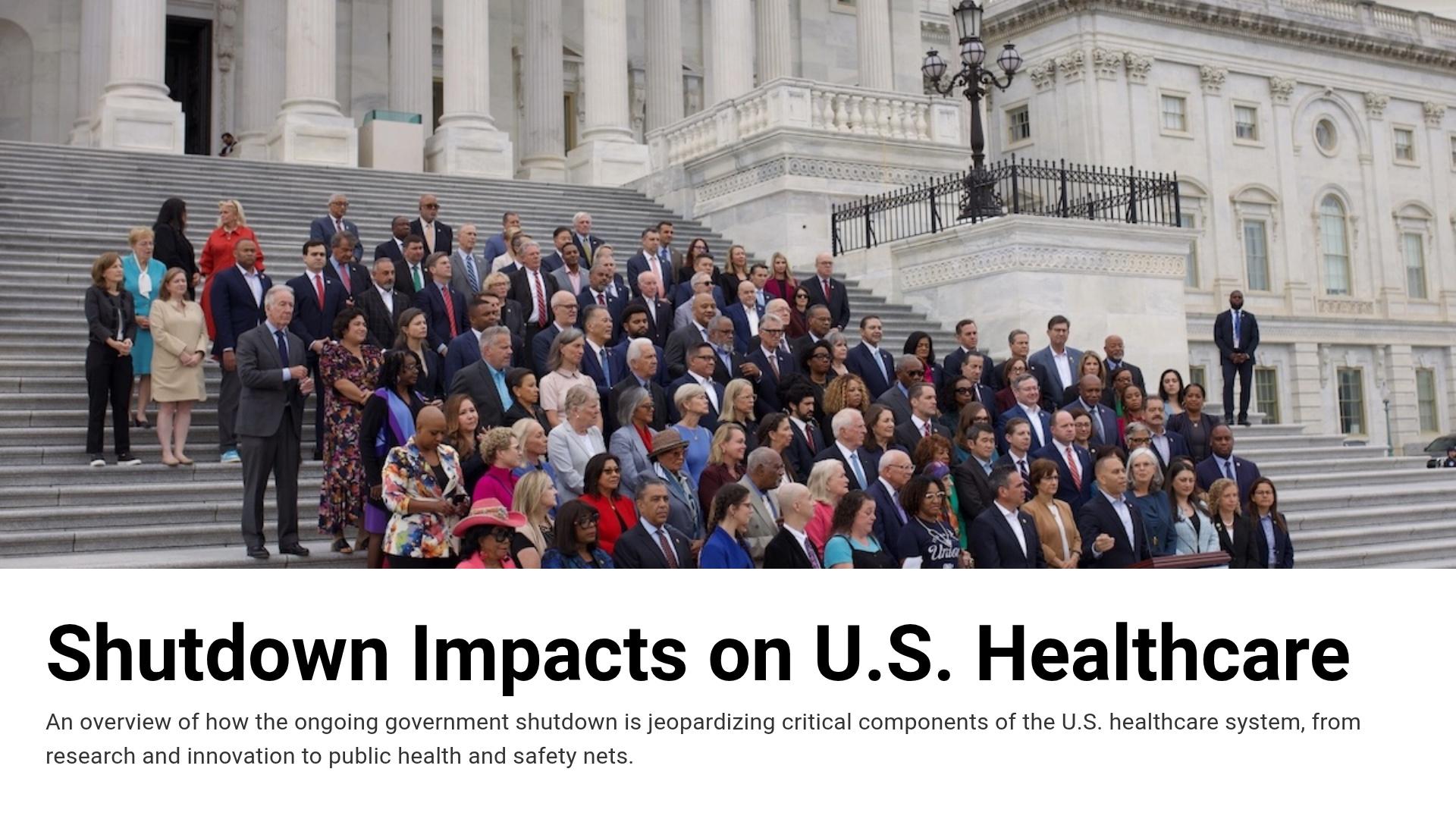 Medicare Holds, But the Rest of Healthcare Wobbles: Shutdown Threatens Trials, Telehealth and Safety Nets
