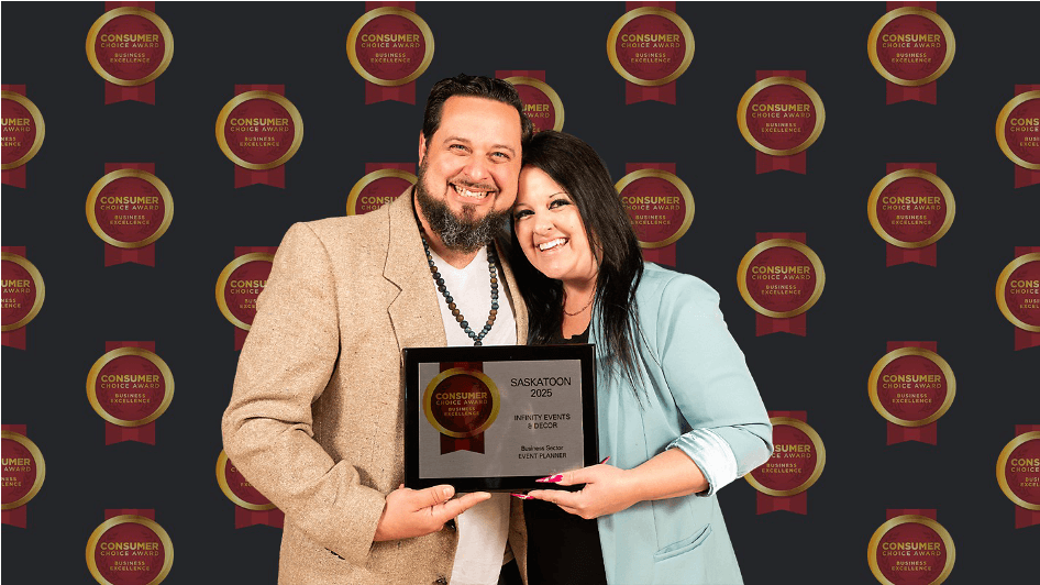 Infinity Events & Decor Wins 2025 Consumer Choice Award for Event Planning in Saskatoon