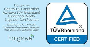 Hargrove Controls & Automation's Karen Griffin, P.E., and Heath Stephens, P.E., Achieve TÜV Rheinland Functional Safety Engineer Certification